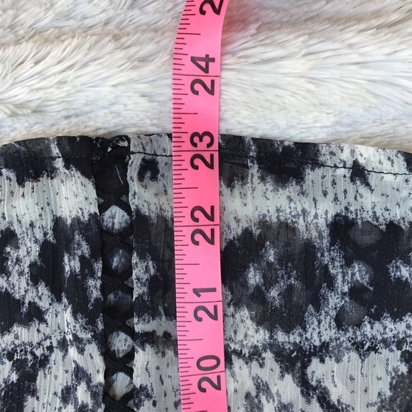 Greylin Boho Chiffon Sheer Peasant Blouse - Picture 8 of 8